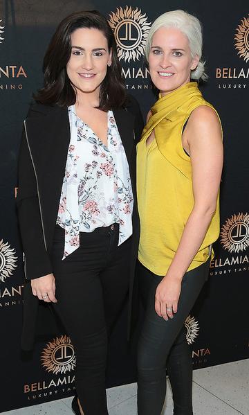 Coronation Street stars Tina O'Brien and Samia Longchambon at the Bellamianta Tan Launch