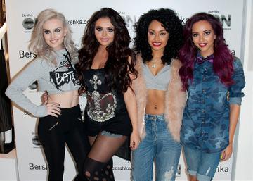 Little Mix perform live and pose for photographs at the Bershka store launch