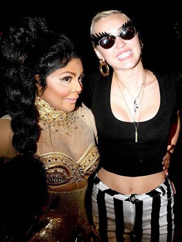 Miley Cyrus at Lil' Kim and Tiffany Foxx's 'Twisted' Music Video Shoot