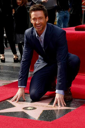 Hugh Jackman is honoured with a Hollywood Star