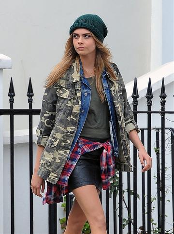 Cara Delevingne filming for Pepe Jeans