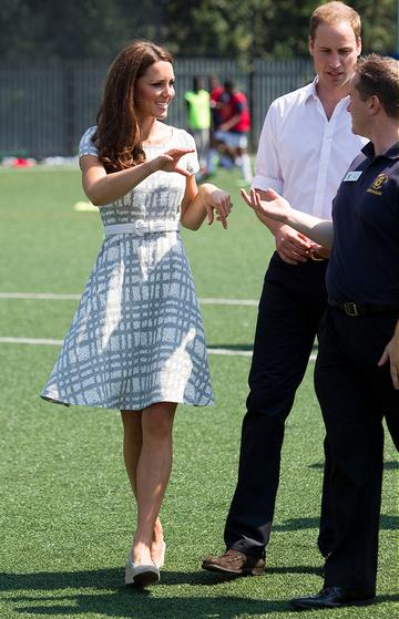 Catherine, Duchess of Cambridge, aka Kate Middleton on the football pitch