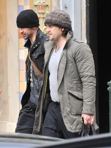 Colin Farrell on set of 'Dead Man Down'