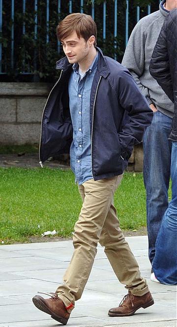 Daniel Radcliffe on set in Dublin