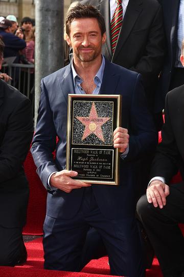 Hugh Jackman is honoured with a Hollywood Star
