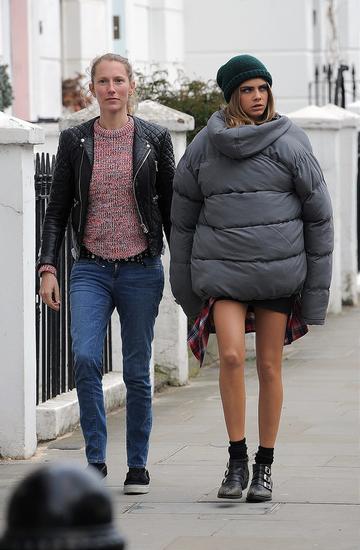 Cara Delevingne filming for Pepe Jeans