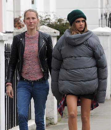 Cara Delevingne filming for Pepe Jeans