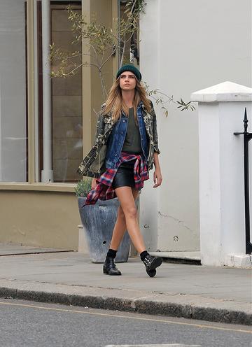 Cara Delevingne filming for Pepe Jeans