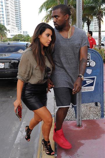 Kim Kardashian and Kanye West seen out and about