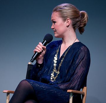 Actress Julia Stiles attends a press conference