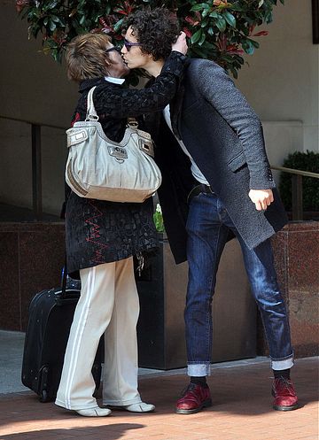 Robert Sheehan out and about with his brother