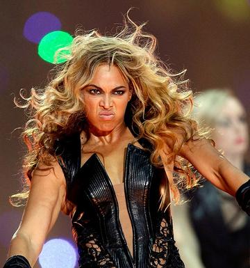 Beyonce's Back: Fierce face at the ready for the Mrs Carter Tour
