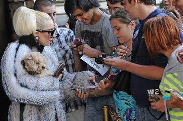 Lady Gaga and her puppy