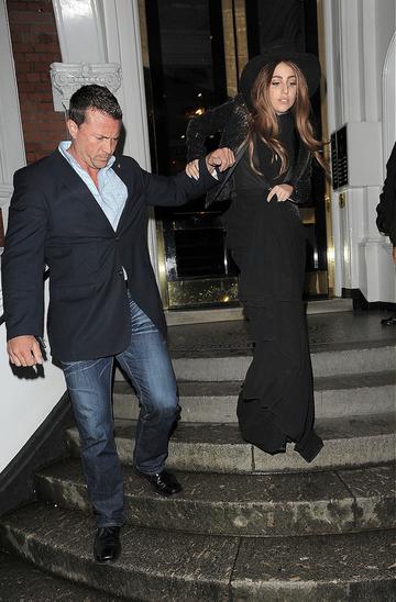 Lady Gaga leaves The Ecuadorian Embassy at midnight