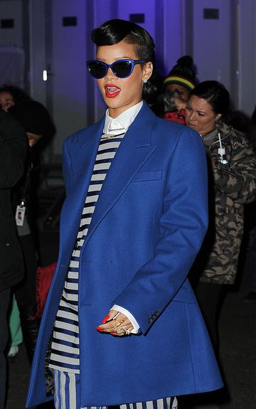 Rihanna switches on the Christmas lights