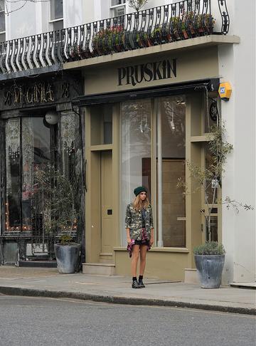 Cara Delevingne filming for Pepe Jeans