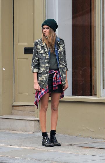 Cara Delevingne filming for Pepe Jeans