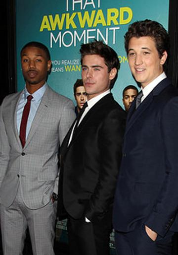 Zac Efron at That Awkward Moment premiere with Miles Teller, Imogen Poots, Ashley Tisdale &amp; more