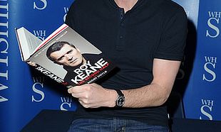 Roy Keane signs copies of his book in Manchester
