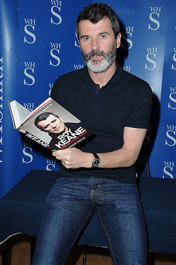 Roy Keane signs copies of his book in Manchester