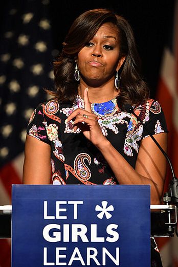 Michelle Obama in London promoting her 'Let Girls Learn' Initiative
