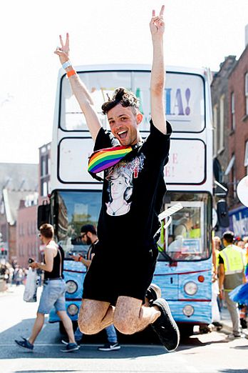 Mamma Mia! Here We Go Again Float at Pride 2018