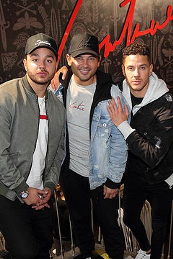 Celebrity Big Brother Winner Ryan Thomas with brothers Adam and Scott at The Couture Club Dundrum
