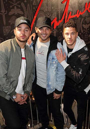 Celebrity Big Brother Winner Ryan Thomas with brothers Adam and Scott at The Couture Club Dundrum