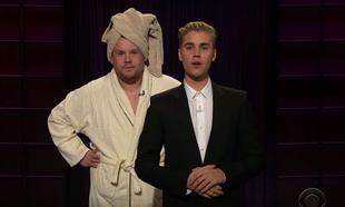 Watch: Justin Bieber stole James Corden's monologue on the Late Late Show last night