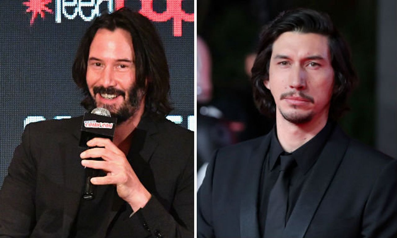 You never realised how much Keanu Reeves and Adam Driver look alike