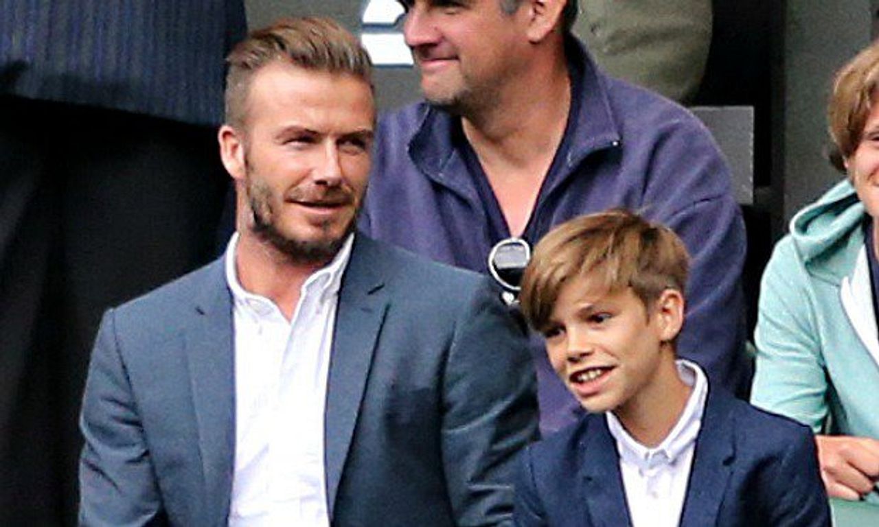 Pics: David and Romeo Beckham were the cutest thing at Wimbledon