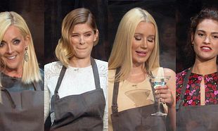 Watch: Iggy Azalea, Jane Krakowski, Kate Mara and Lily James take on James Corden's 'Flinch' Watch: Iggy Azalea, Jane Krakowski, Kate Mara and Lily James take on James Corden's 'Flinch'