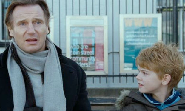 First pics of Liam Neeson and Thomas Brodie Sangster Sam on set