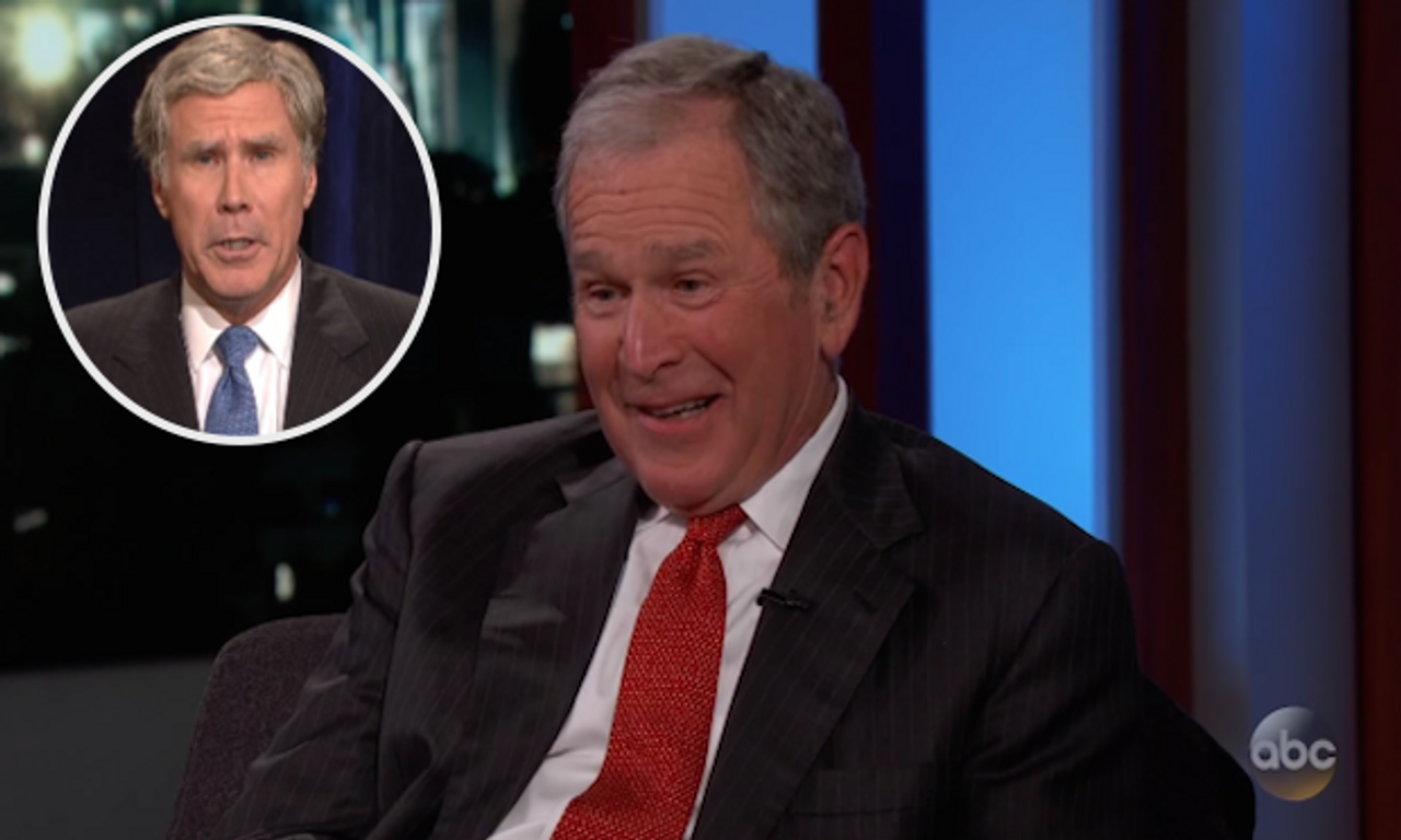 Watch: George W. Bush Jokes About His Impressions With Jimmy Kimmel