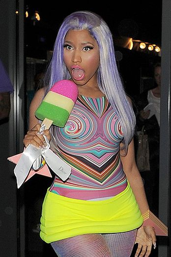 Nicki Minaj with a GIANT lollipop