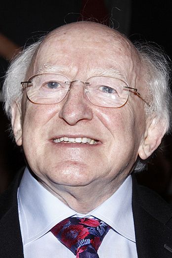 The President of Ireland, Michael D. Higgins visits the cast of 'Once'