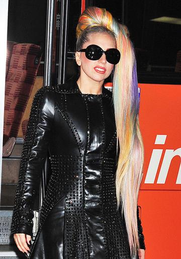 Lady Gaga in leather