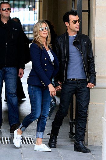 Jennifer Aniston and her boyfriend Justin Theroux
