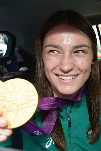 Medal winners from the Irish Olympic team arrive at Dublin Airport