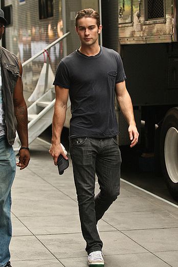 On the set of 'Gossip Girl' in Midtown, Manhattan