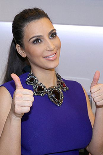 Kim Kardashian promotes her signature milkshake