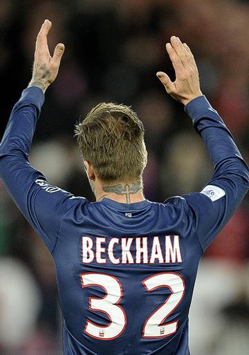 The Beckhams watch David play in Paris