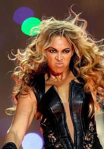 Beyonce's Back: Fierce face at the ready for the Mrs Carter Tour