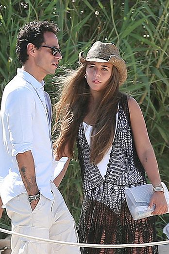 Uma Thurman, Chloe Green and Marc Anthony: St Tropez