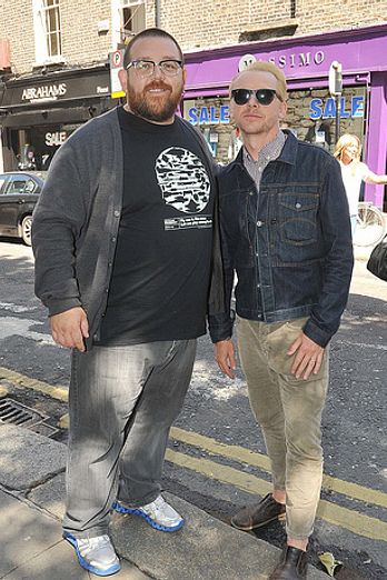 Nick Frost and Simon Pegg out in Dublin