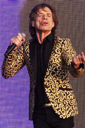 The Rolling Stones performing at their final concert of their tour