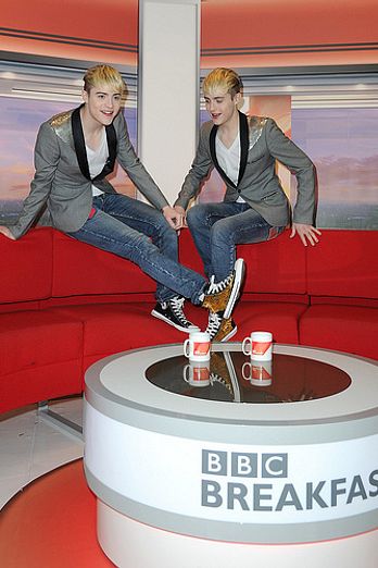 Jedward at BBC Studios