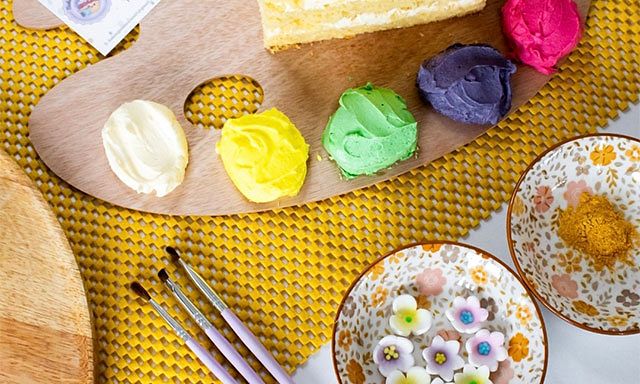 Sip and Paint Cake with Baking Memories