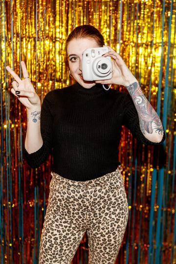 Leanne Woodfull pictured at the instax Christmas party that showcased the perfect selection of must-have gifts. Picture Andres Poveda