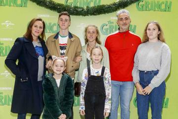 Repro Free: 04/11/2018
Baz Ashmawy and partner Tanya Evans with their family pictured at the Irish premiere screening of THE GRINCH at Odeon Point Village, Dublin. THE GRINCH hits cinemas across Ireland from November 9th. Academy Award® nominee Benedict Cumberbatch lends his voice to the infamous Grinch, which tells the story of a cynical grump who goes on a mission to steal Christmas, only to have his heart changed by a young girl’s generous holiday spirit. Funny, heart-warming and visually stunning, it’s a universal story about the spirit of Christmas and the indomitable power of optimism. Picture Andres Poveda